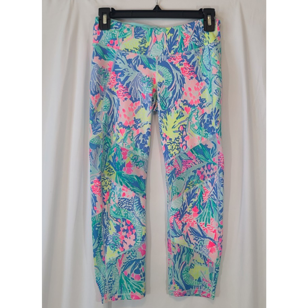 Lilly Pulitzer Multicolor Tropical Print Leggings - Pink, Blue, Green